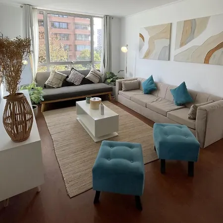 Appartamento 2D2B Full Equipado, Ubicacion Premium Con Parking, Metro Manquehue